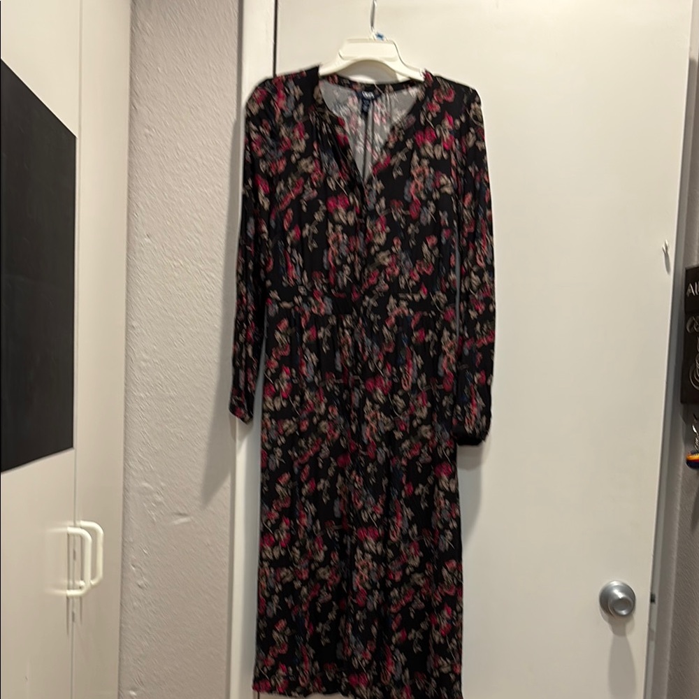Floral Black Dress